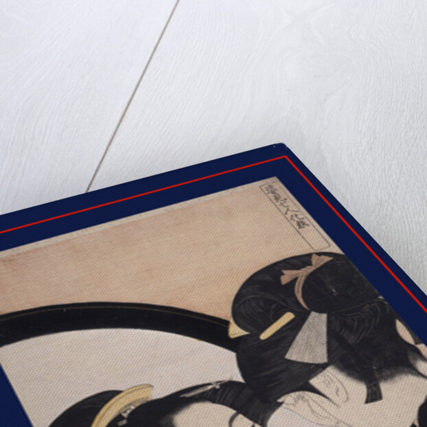 Sugatami shichinin keshô, Seven women applying make-up using a full-length mirror by Utamaro Kitagawa