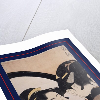 Sugatami shichinin keshô, Seven women applying make-up using a full-length mirror by Utamaro Kitagawa