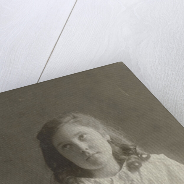 Studio Portrait of Tine Kleiterp as praying girl by C.J.L. Vermeulen