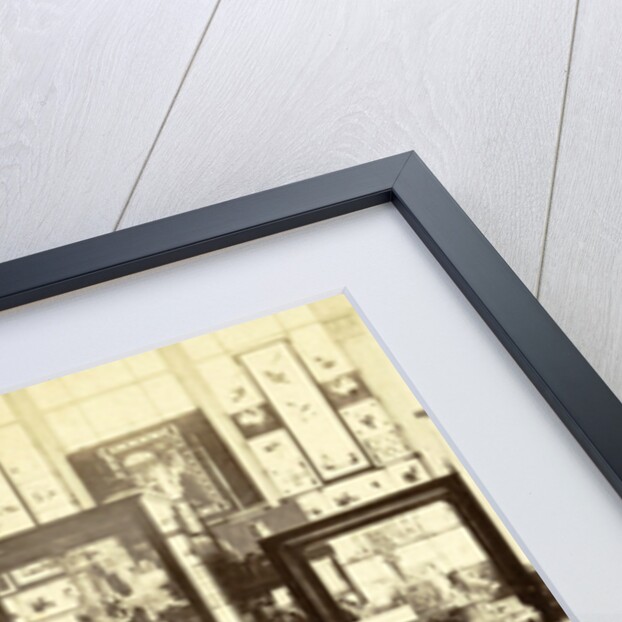 objects in display cases at the exhibition for National Industry and Art in the Palace of Industry, Amsterdam by Anonymous