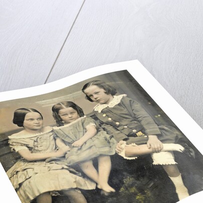 Portrait of three children by John Jabez Edwin Mayall