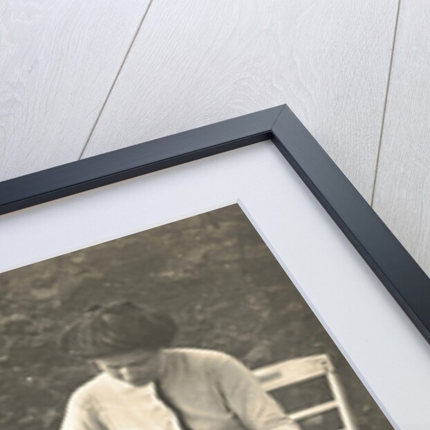 Olga Titzenthaler-Badenberg and Marba Titzenthaler, wife and daughter of the photographer, on the roof of the house Friedrichstrasse, Berlin, Germany by Waldemar Titzenthaler