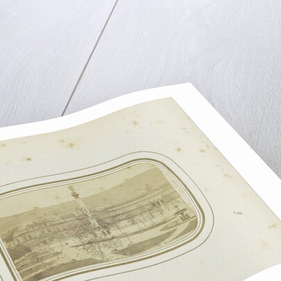 View of the Royal Residence with a pillar in Stuttgart, Germany by Anonymous