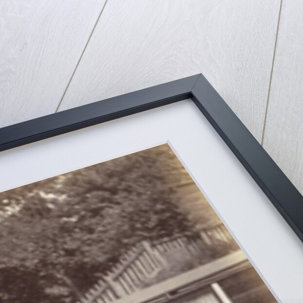 Two boys on a jetty for a houseboat in Amsterdam by Anonymous