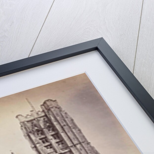 The facade of St Michael's and St. Gudula Cathedral, Sint-Michiel and Sint-Goedelekathedraal in Brussels, Belgium by Anonymous