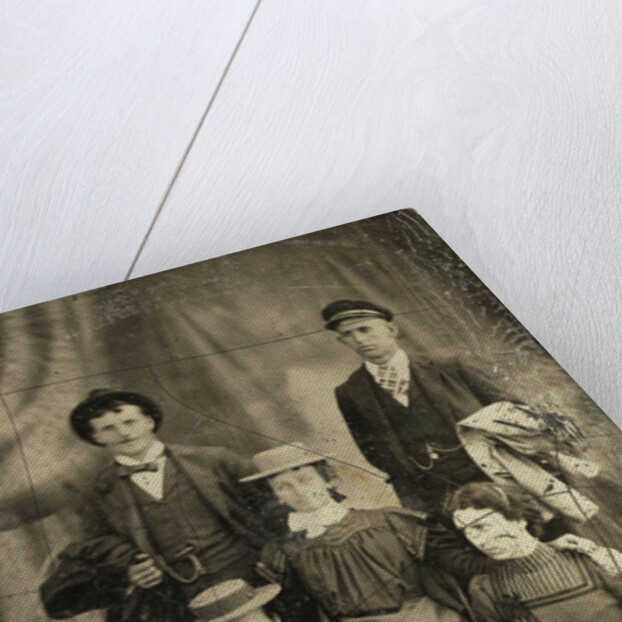 Group portrait of two men and three women by Anonymous