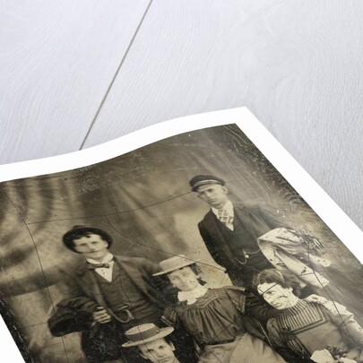 Group portrait of two men and three women by Anonymous