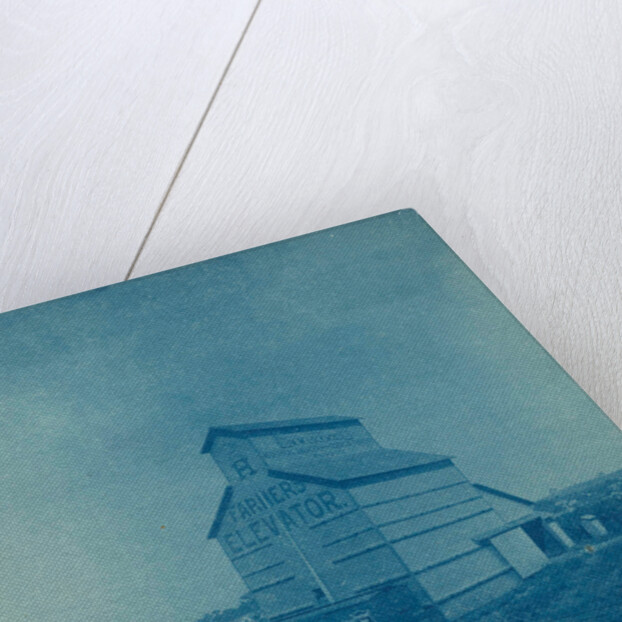 Grain Elevator (Farmer's Elevator), Kingfisher, Oklahoma, United States, with train by Anonymous