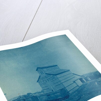 Grain Elevator (Farmer's Elevator), Kingfisher, Oklahoma, United States, with train by Anonymous