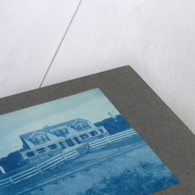 Wooden house with wooden fence, United States, USA by Anonymous