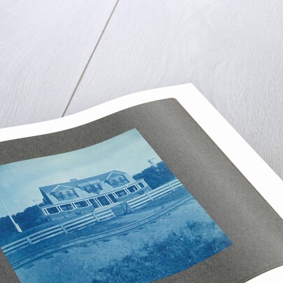 Wooden house with wooden fence, United States, USA by Anonymous