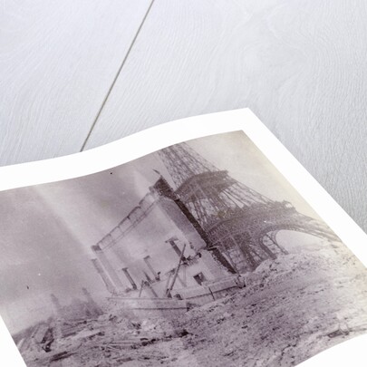 Breaking and building next to the Eiffel Tower, Paris, France by unknown