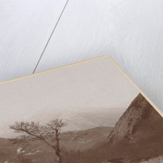 Mountain landscape with bare tree and some snow, Italy or France by Henry Pauw van Wieldrecht