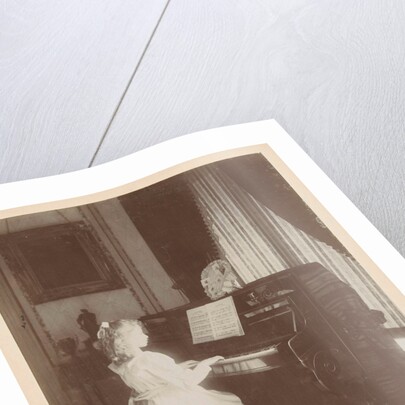 unknown girl playing the piano by Henry Pauw van Wieldrecht