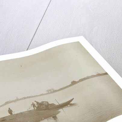 Fishermen on the bank of a river by Henry Pauw van Wieldrecht