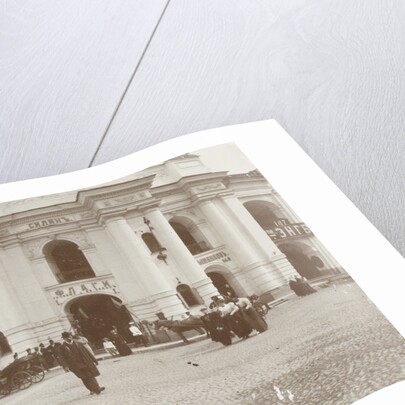 View of one of the entrances to the 18th-century department store Gostiny Dvor on Nevsky Prospekt in St. Petersburg, Russia by Henry Pauw van Wieldrecht