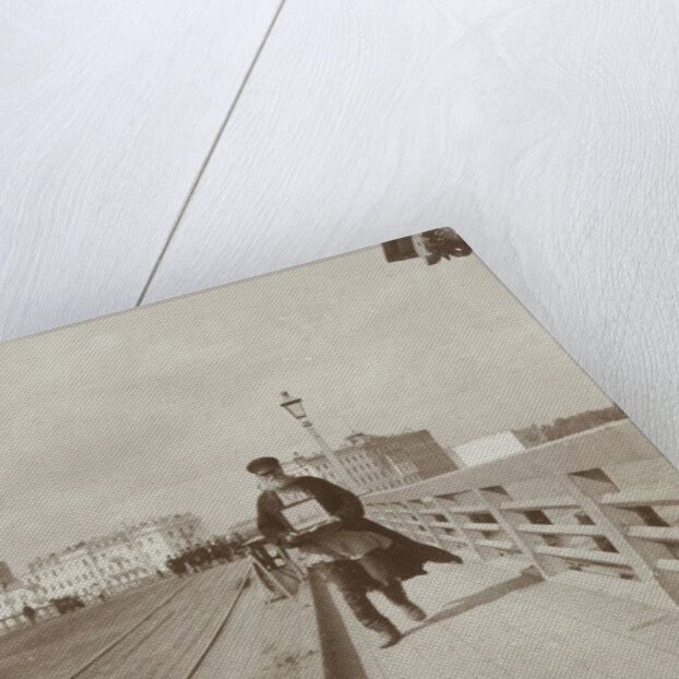 Man walks across a bridge across the Neva in St. Petersburg, Russia by Henry Pauw van Wieldrecht