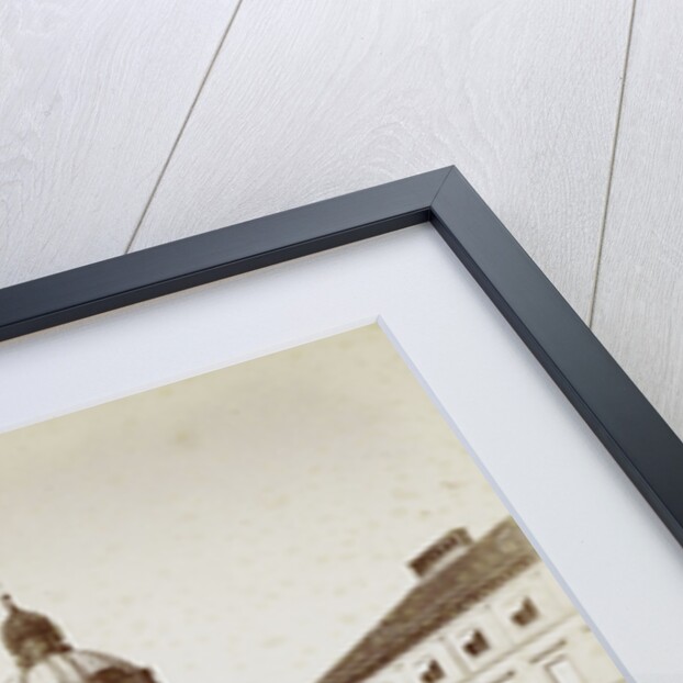 Square with St. Luke church in Munich by Germany