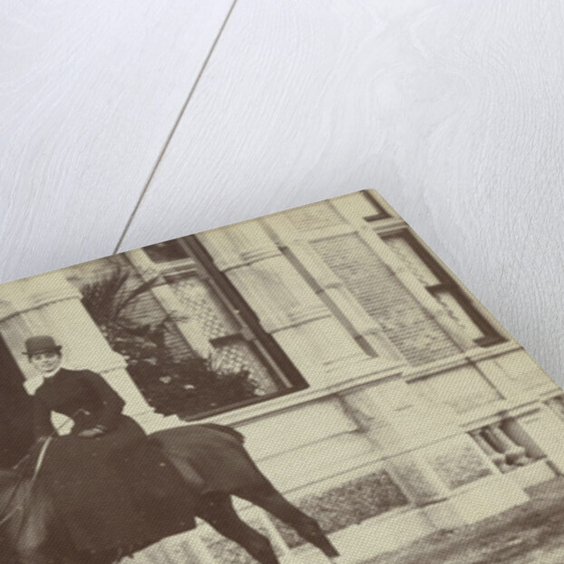 Miss Tachard on horseback in front of home Heidepark Doorn by Henry Pauw van Wieldrecht