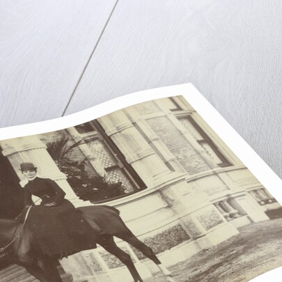 Miss Tachard on horseback in front of home Heidepark Doorn by Henry Pauw van Wieldrecht