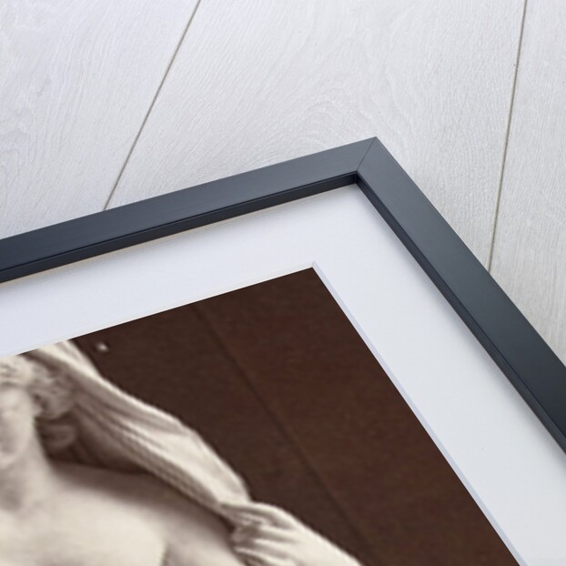 Marble statue of a naked woman draped with cloth body by Louis-Emile Durandelle