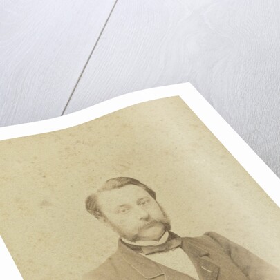 Portrait of a man with mustache by Lambertus Martinus Delboy
