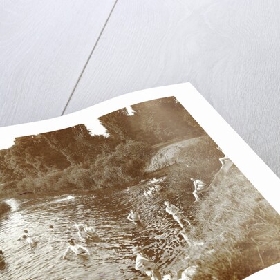 people Swimming in a river by Anonymous