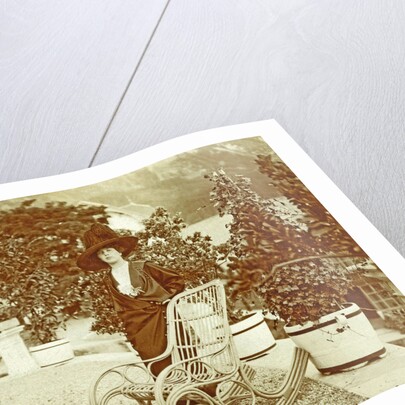 Woman on a terrace by Anonymous