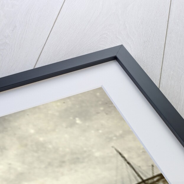 Sight over a river (?), The Netherlands, with a bridge and a mill in the background by Anonymous