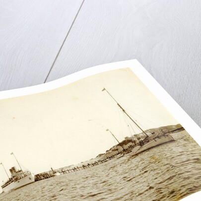 Two ships moored, possibly on one of the islands by Anonymous