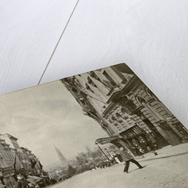 Rue Montagne de la Cour, Brussels, with the right The Old England Building, Belgium by Anonymous