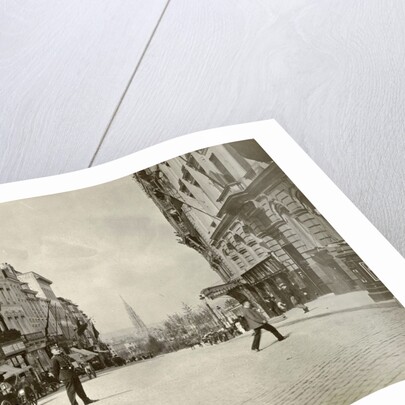 Rue Montagne de la Cour, Brussels, with the right The Old England Building, Belgium by Anonymous