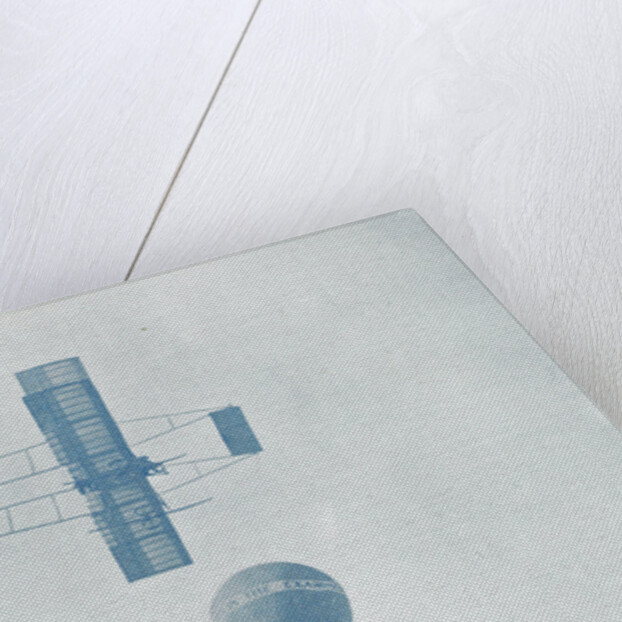 Louis Paulhan in his plane during a flight in which he broke the altitude record by Anonymous