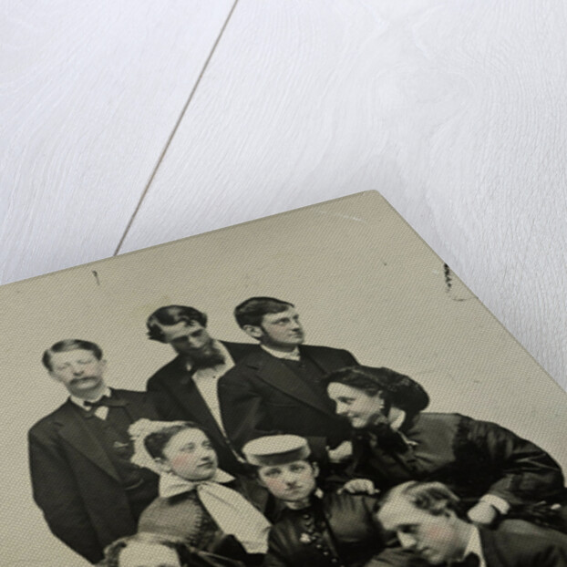 Group portrait of three women and five men by Edward M. Estabrooke