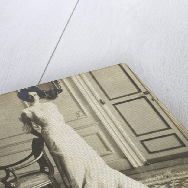 Unidentified woman standing in an interior by Anonymous