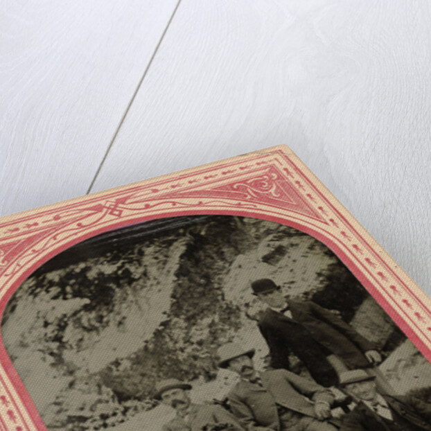 Group portrait of five men, Rocky Point (Amusement Park) by John Hiram Aylsworth