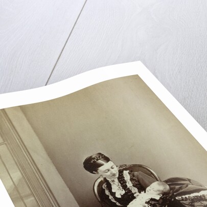 Portrait of Princess Helena of Waldeck Pyrmont with baby by Richard Allen & Son