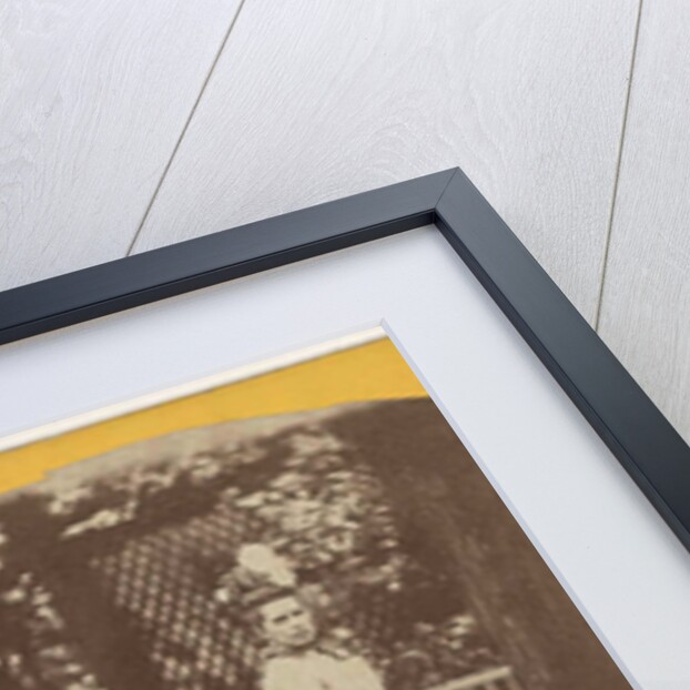 Portrait of a woman in costume in garden by Anonymous