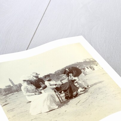 Family Enthoven on Normandy beach by Anonymous