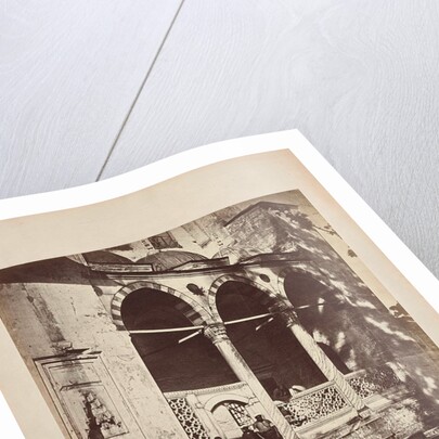 Portico van de Suleymaniye-moskee in Istanbul (Constantinopel). James Robertson by Felice Beato