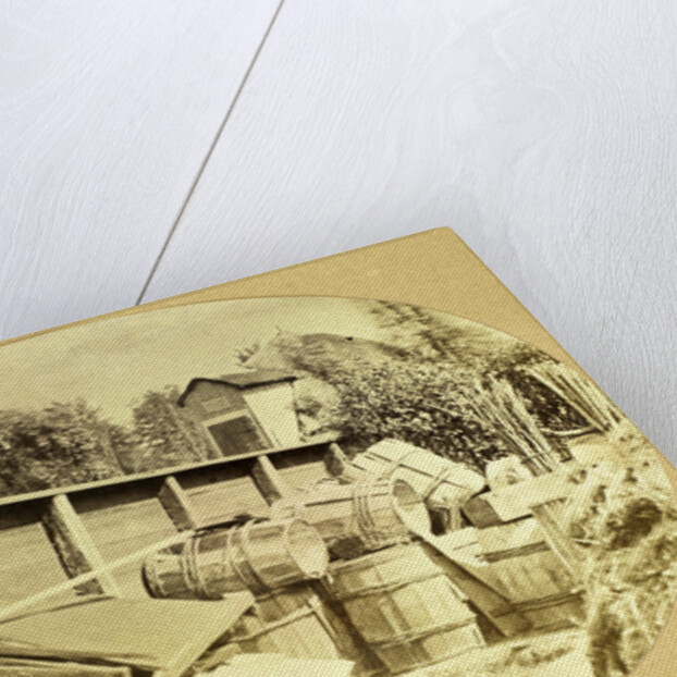 Courtyard with wooden barrels by Eduard Isaac Asser