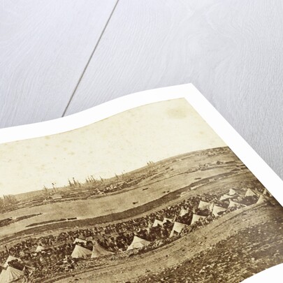 Port of Balaklava with ships and tents, during the Crimean War by James Robertson