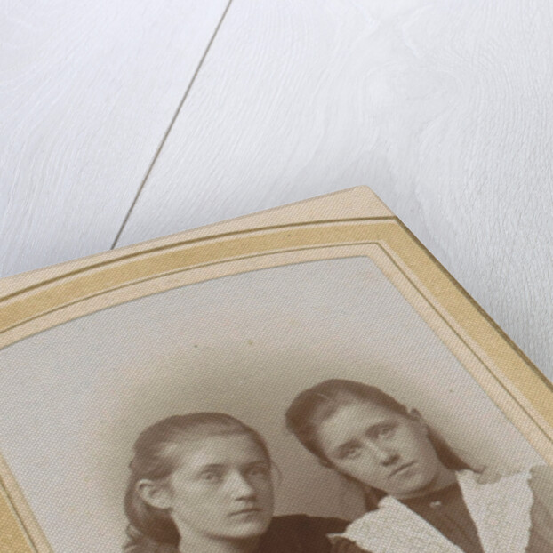 Portrait of two girls with long hair, one with a lace cravat by Gerhard Pitz