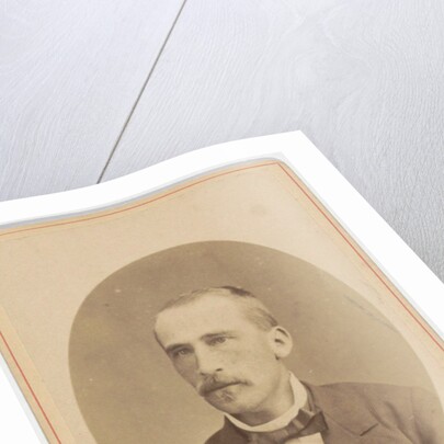 Portrait of a man with a mustache and a bow by Adolf Lasinsky