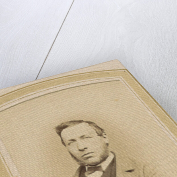 Portrait of a man with sideburns, a bow tie and a vest by George Lodewijk Mulder