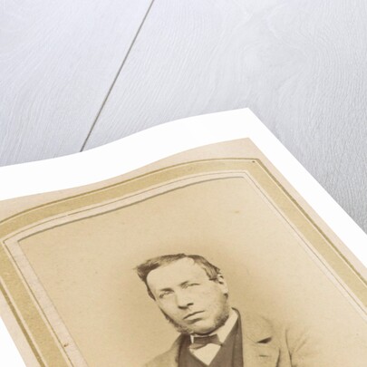 Portrait of a man with sideburns, a bow tie and a vest by George Lodewijk Mulder