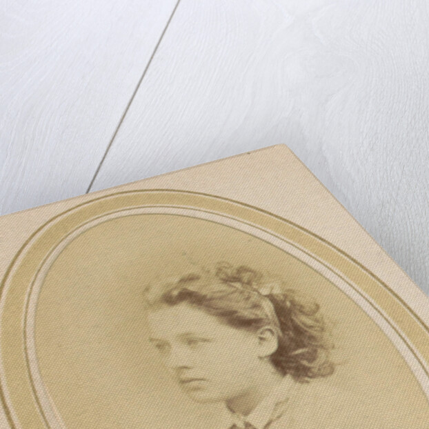 Portrait of a young girl with a bow in her hair by Johan Hendrik Hoffmeister