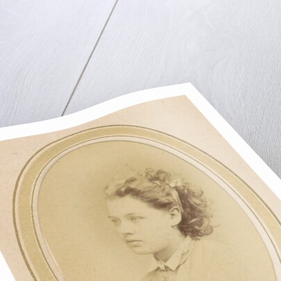 Portrait of a young girl with a bow in her hair by Johan Hendrik Hoffmeister