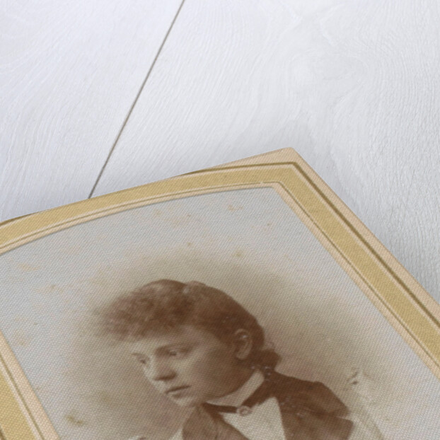 Portrait of a Young Woman with upswept hair, a necklace and a jacket with wide lapels by H.J. Tollens