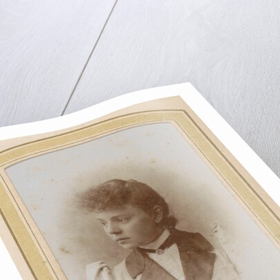 Portrait of a Young Woman with upswept hair, a necklace and a jacket with wide lapels by H.J. Tollens